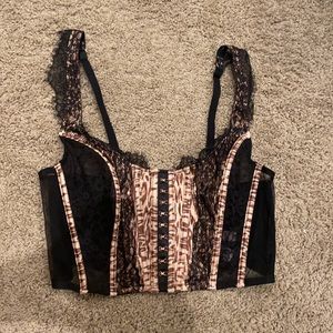 Animal print bustier NWOT